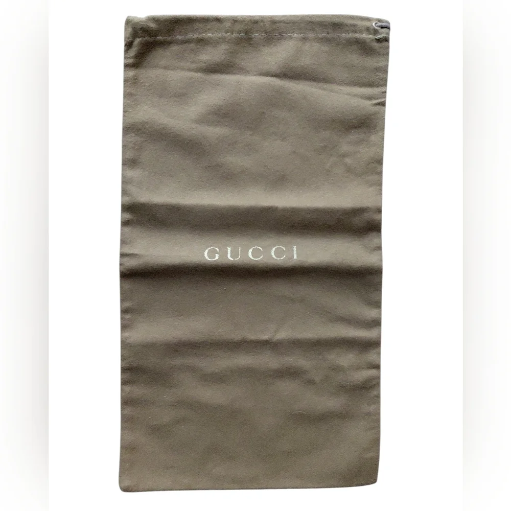 Gucci Brown Drawstring Dust Bag 15x8.5 Inches